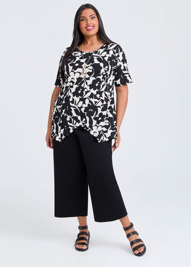 Plus Size Natural Elevate Wide Crop Pant