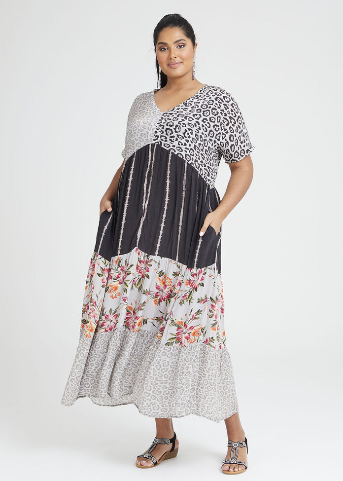 Natural Antigua Tier Dress, , hi-res