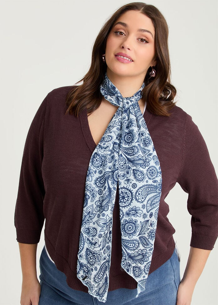 Thin Bohemian Scarf, , hi-res