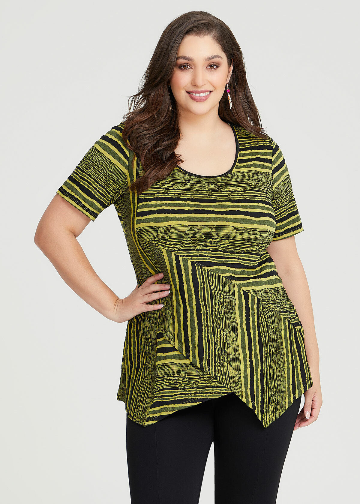 Lime green plus outlet size tops