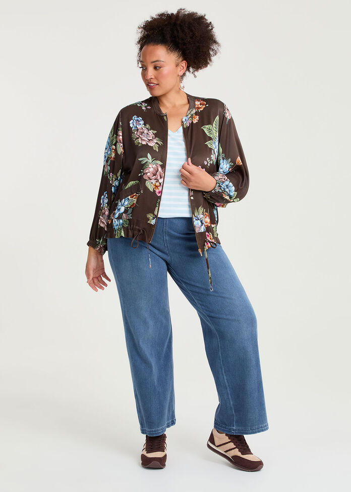 Natural Zip Thru Bloom Bomber, , hi-res
