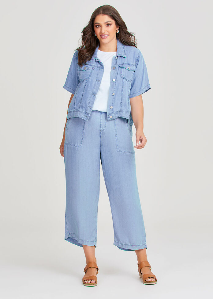 Perfect Crop Pants - Curvy Fit - Chambray