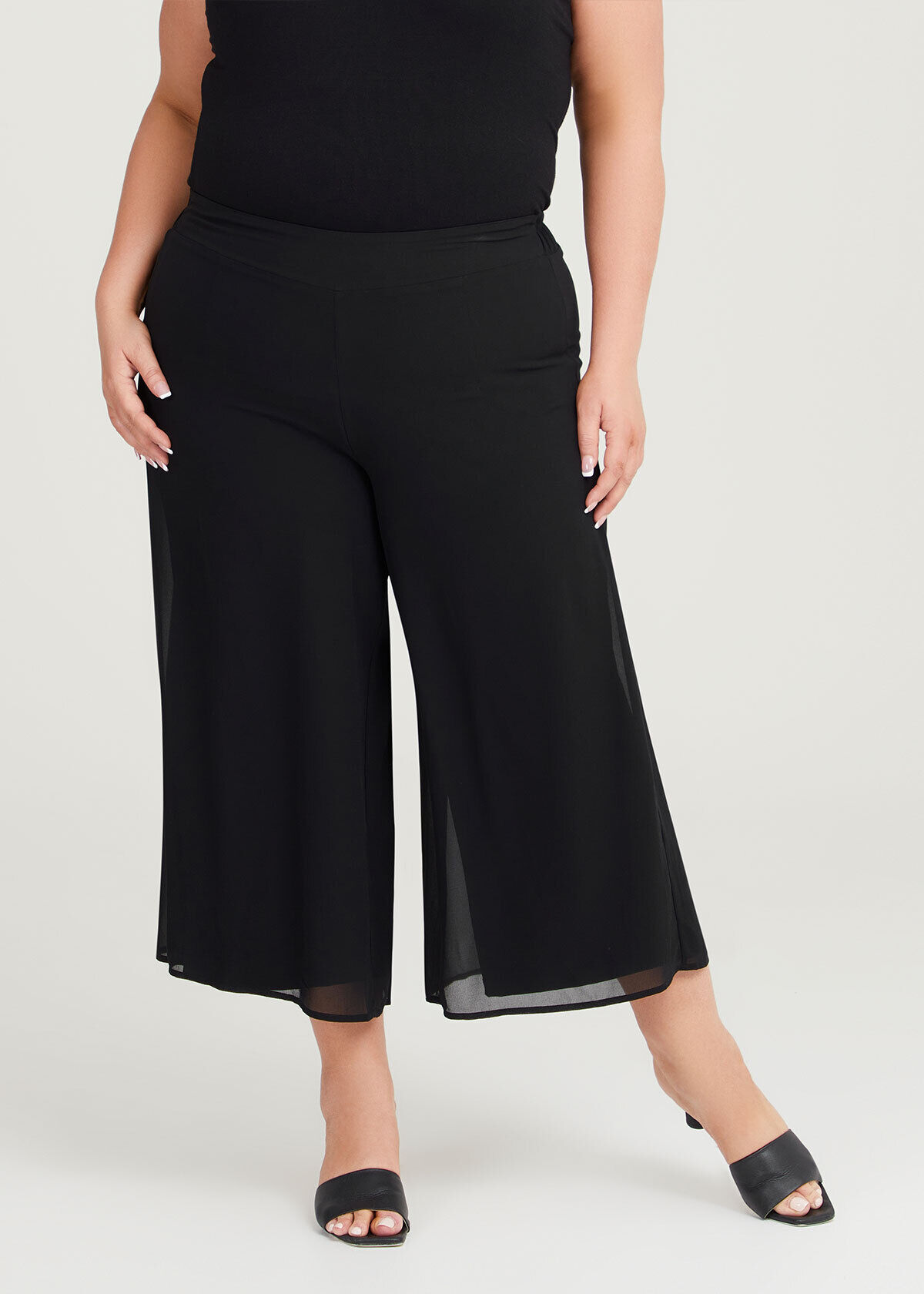 Chiffon palazzo top pants plus size