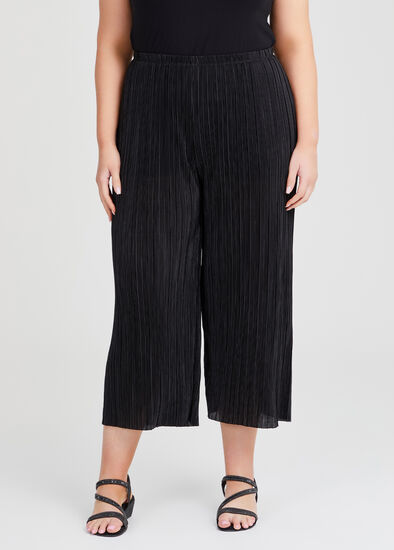 Plus Size Plisse Culotte Pant