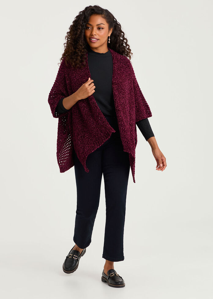 Chenille Warm Soft Cape, , hi-res
