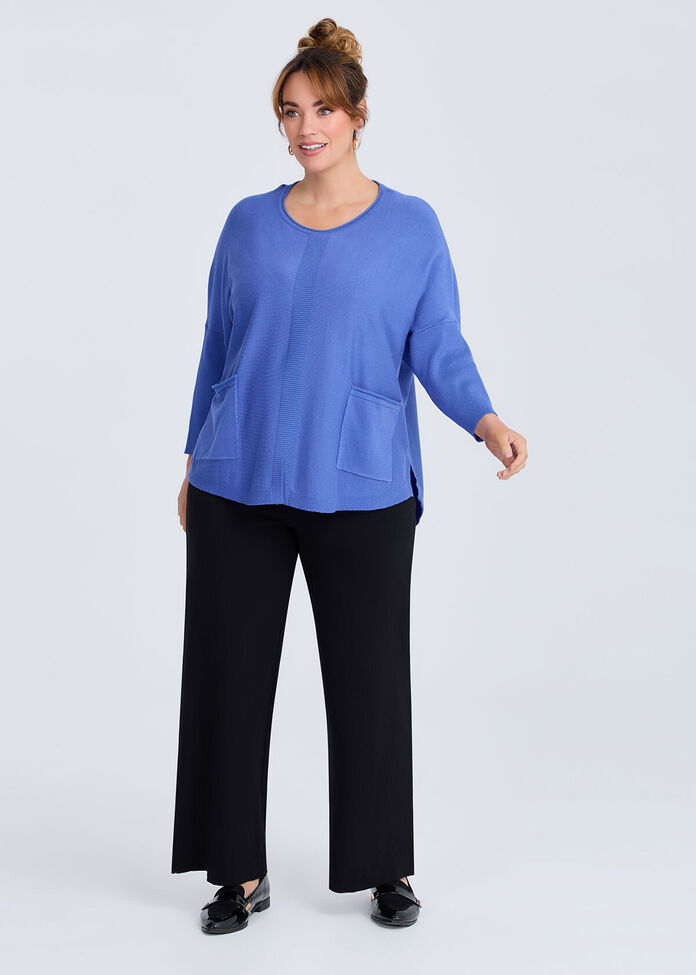 Pocket Batwing Natural Knit Jumper, , hi-res