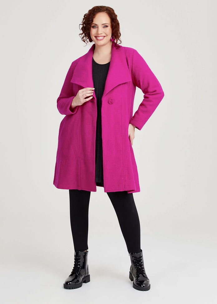 Morgan Boiled Wool Coat, , hi-res