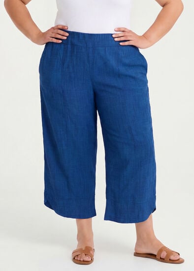 Plus Size Petite Natural Stella Wide Leg Pant