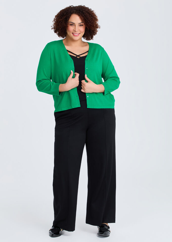 Ivy V-neck Natural Knit Cardigan, , hi-res