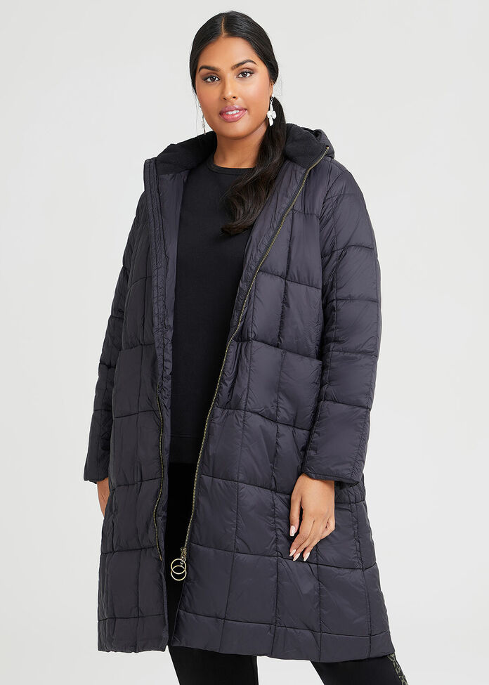 Shop Plus Size Travel Mode On Puffer Jacket in Black | Sizes 12-30 ...
