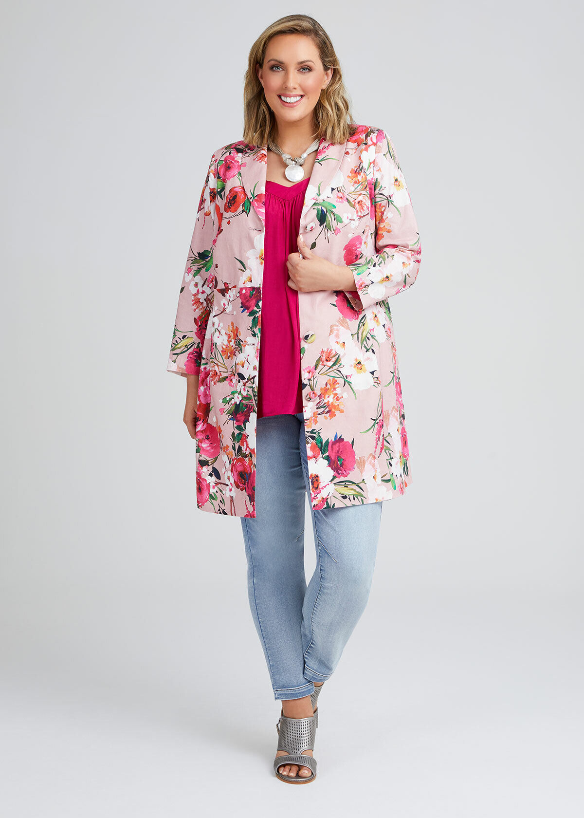 Pretty In Pink Linen Jacket