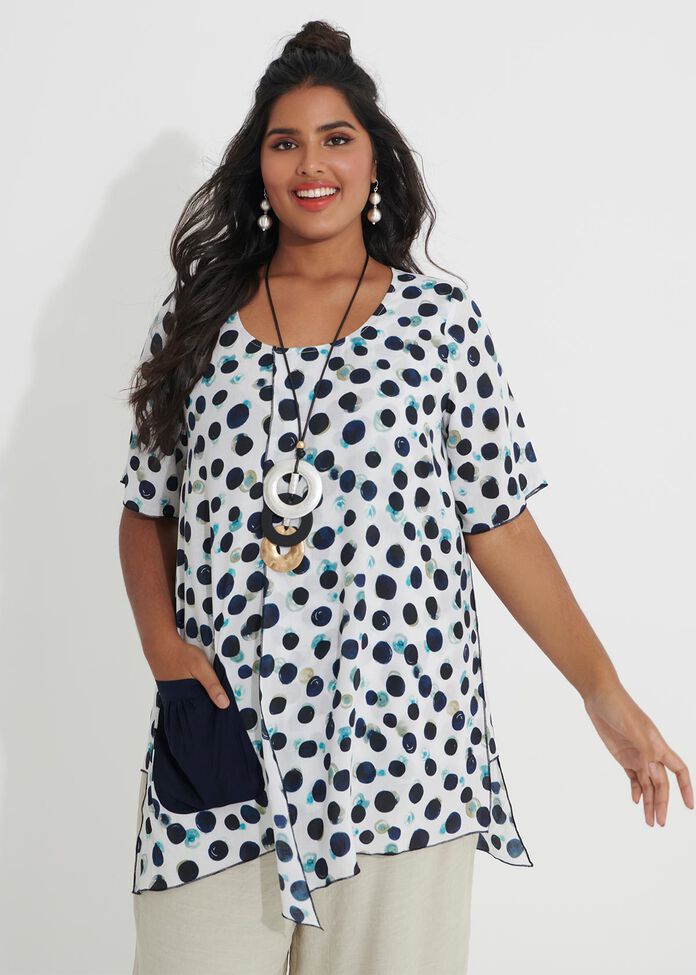 Shop Plus Size Rebecca Spots Top in Print | Taking Shape AU