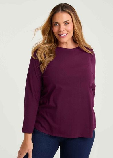 Plus Size Australian Cotton Boat Neck Top