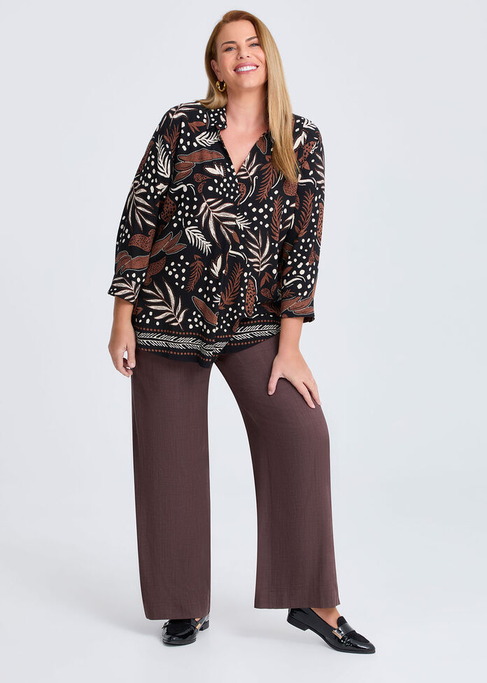 Natural Palmy Days Top, PRINT, hi-res