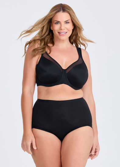 Plus Size Side Smoothing Mesh T-shirt Bra