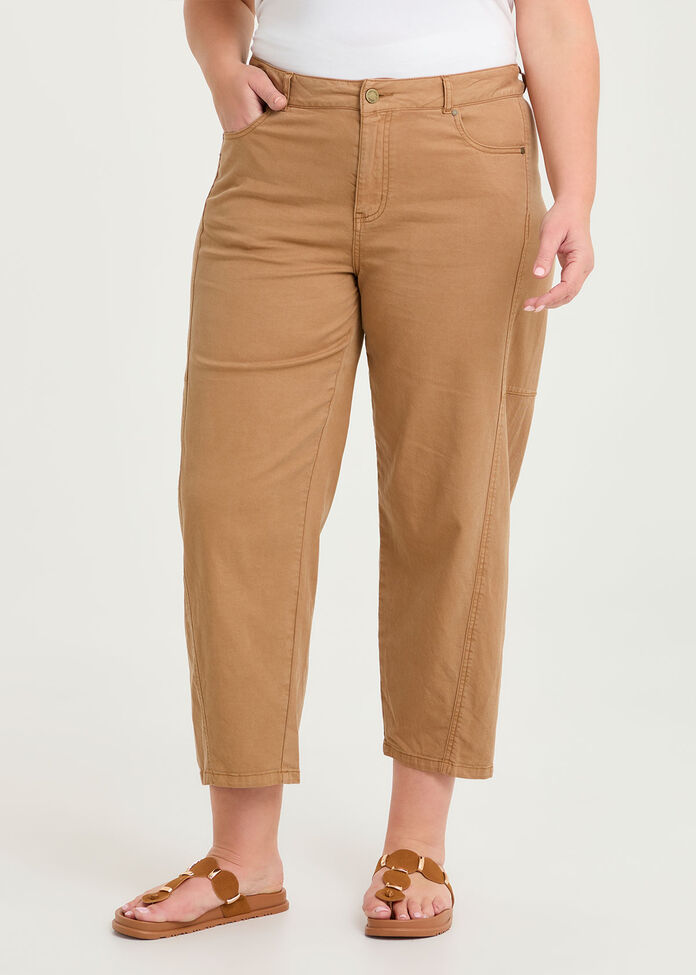 Barrel Leg Seam Fron Jean, , hi-res