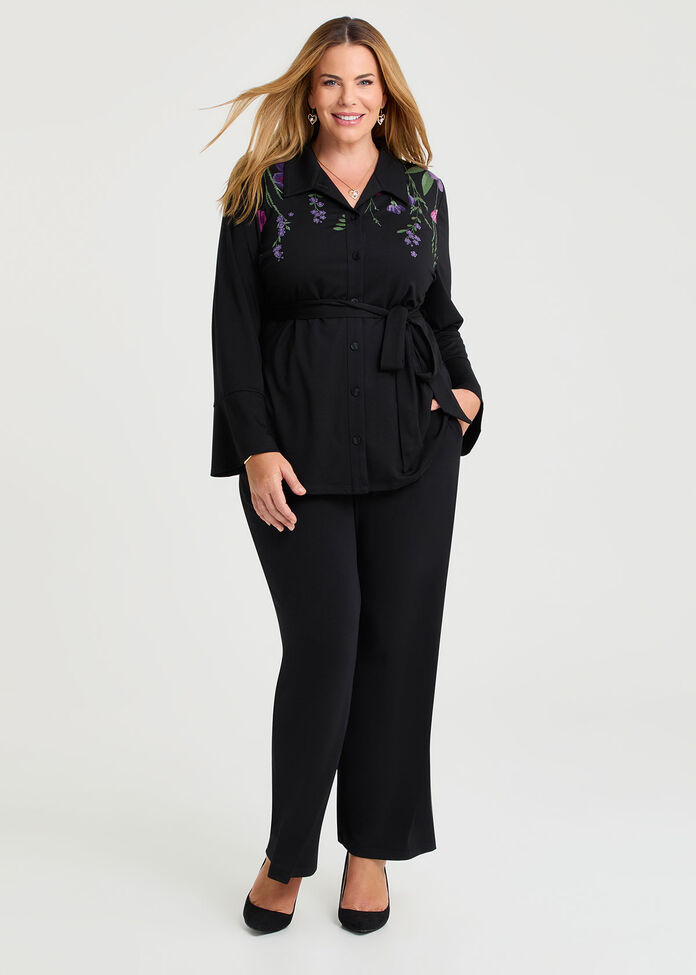 Enid Floral Ponte Jacket, , hi-res