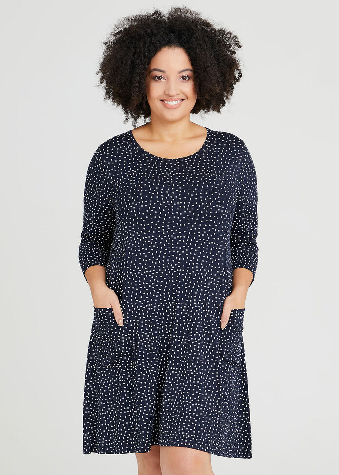 Bamboo Spot Pocket Nightie, , hi-res