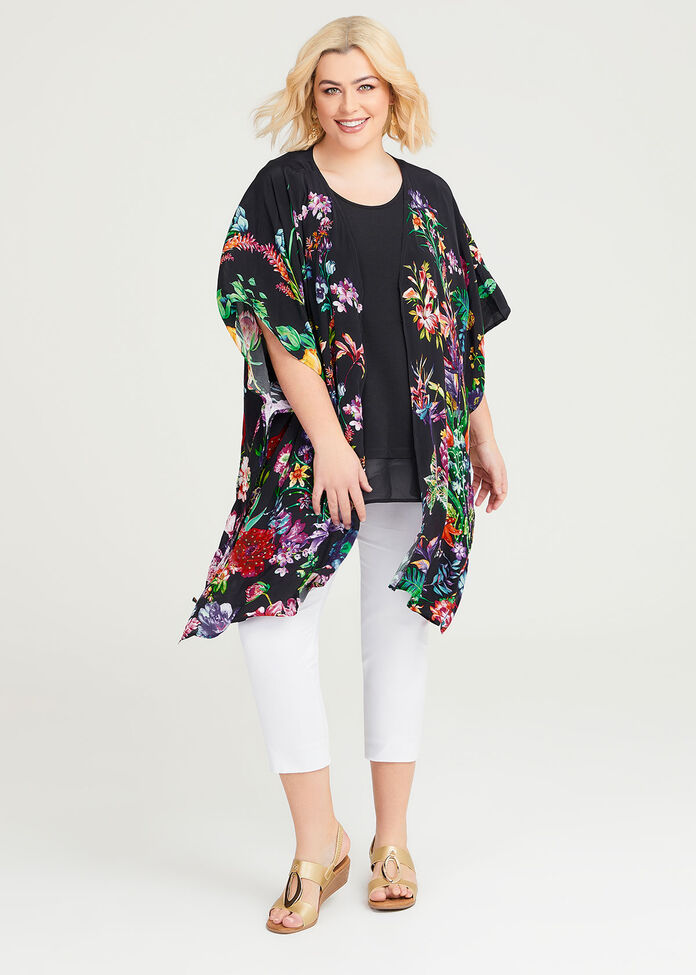Shop Plus Size Natural Berry Bouquet Kimono in Multi | Taking Shape AU