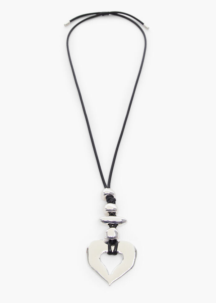 Shiny Heart Necklace, , hi-res