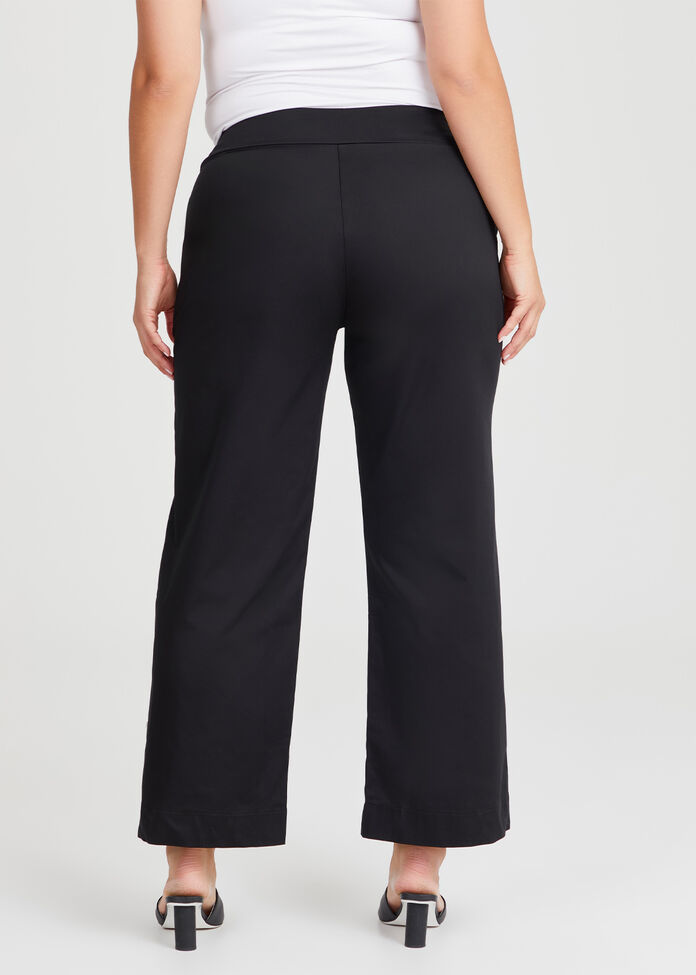 Plus Size Women's Black Straight Leg Work Pants Taking Shape AU