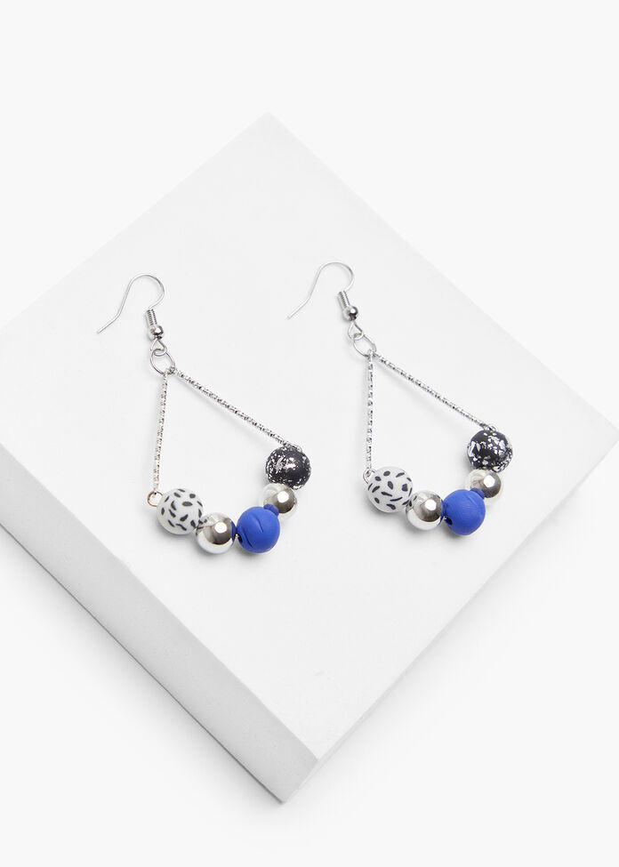 Polymer Clay Ball Earrings, , hi-res