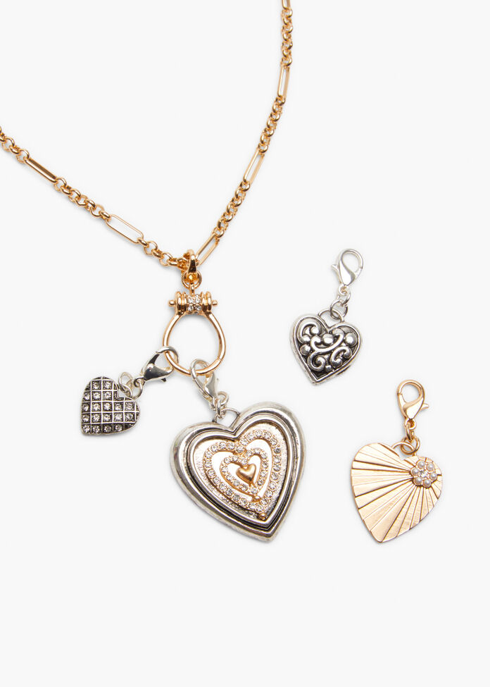 Heart Charm Play Necklace, , hi-res