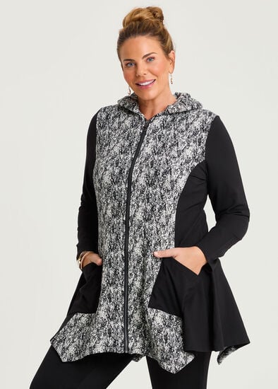 Plus Size Spliced Jacket