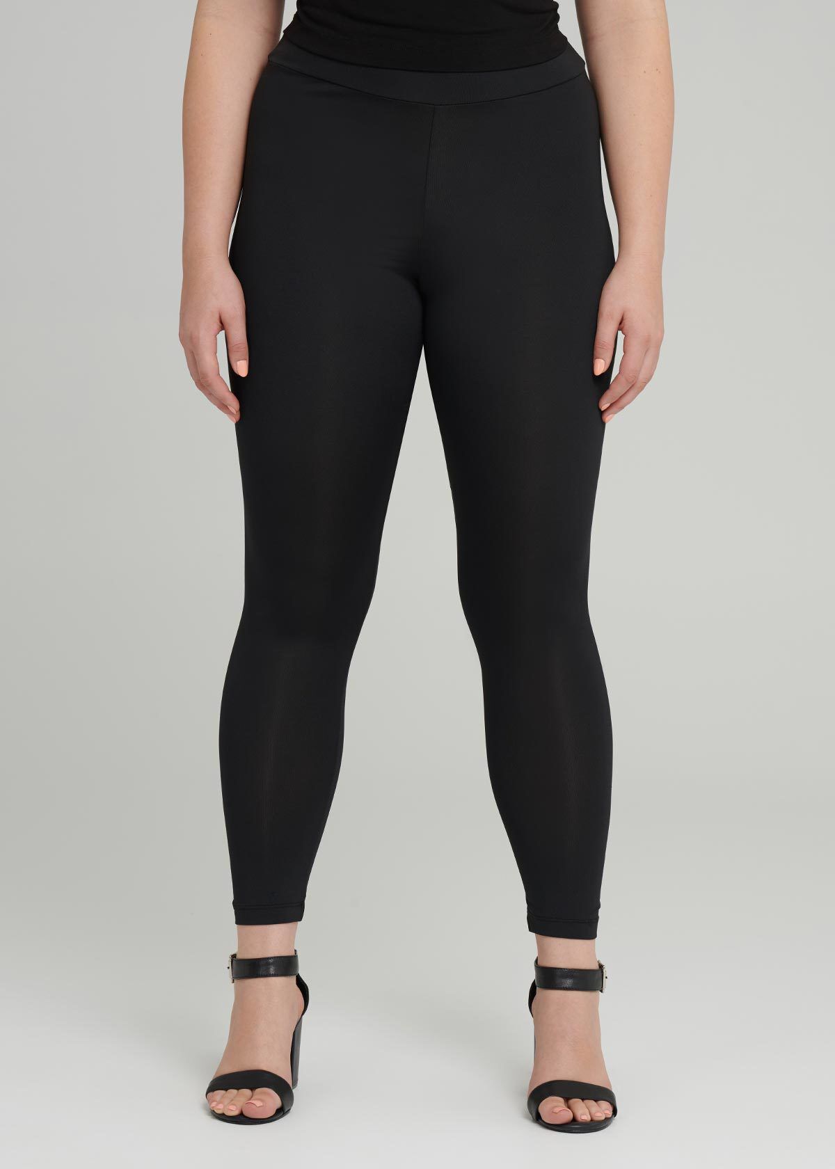 black ankle length leggings