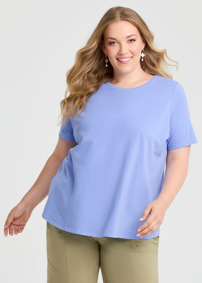 Good Earth Australian Cotton Crew Neck T-shirt, , hi-res