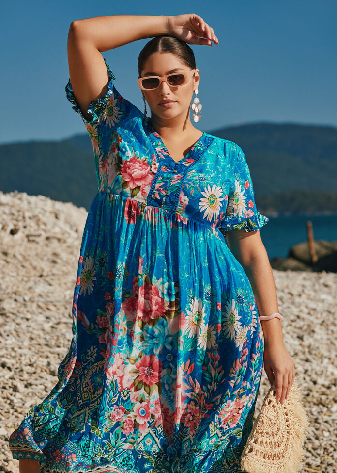 Natural Getaway Floaty Dress, , hi-res