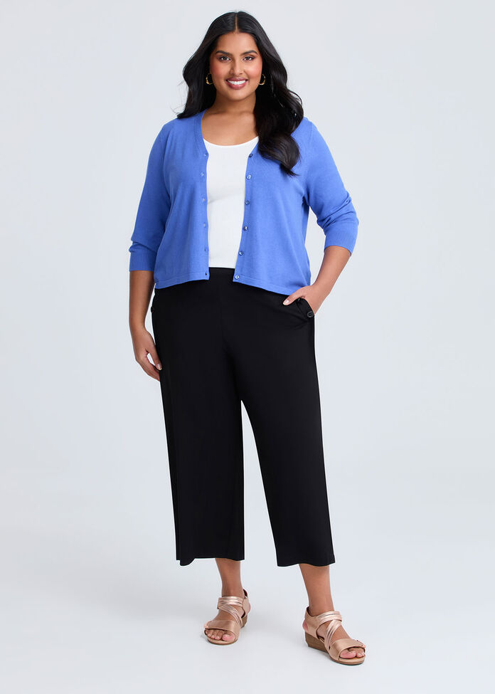 Ivy V-neck Natural Knit Cardigan, , hi-res