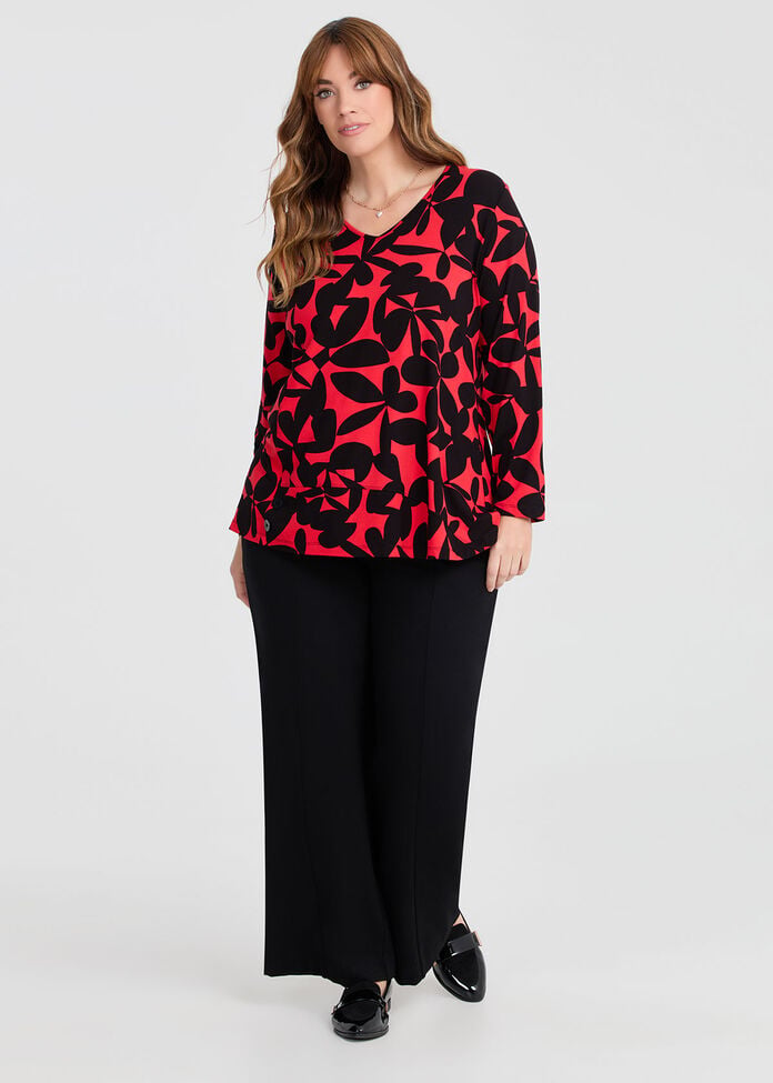 Natural Ade Abstract Floral Top, , hi-res