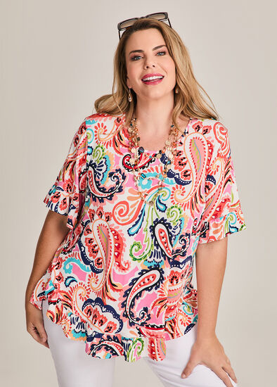 Plus Size Salsa Ruffle Luna Top