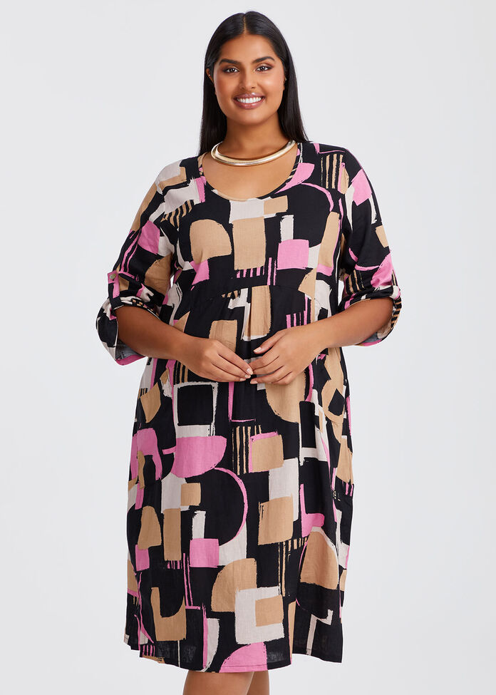 Linen Bamboo Pocket Dress, , hi-res