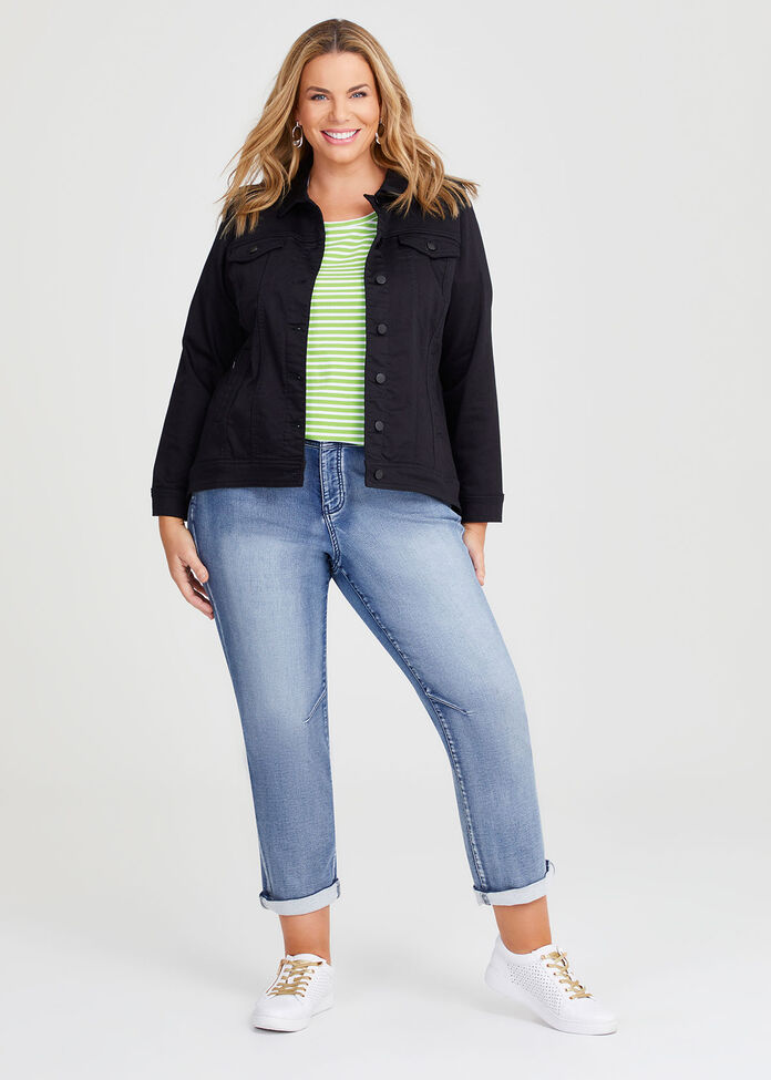 Coloured Best Fit Denim Jacket, , hi-res
