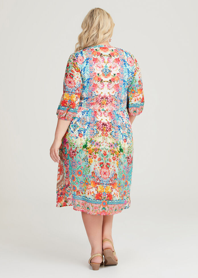 Shop Plus Size Rachel Natural Floral Dress in Multi | Sizes 12-30 ...