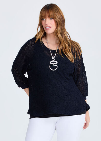 Plus Size Textured Bianca Top