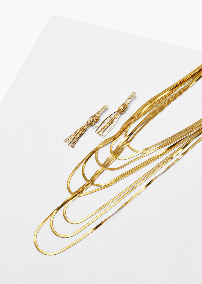 Snake Chain Multi Layer Necklace, , hi-res