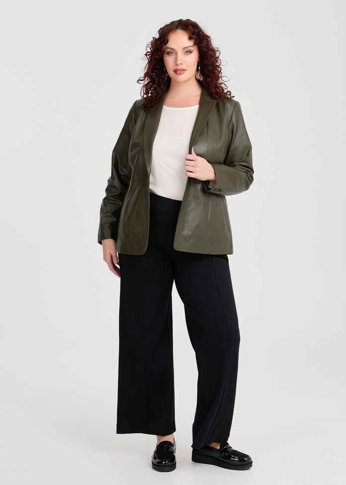 Leather Elsie Blazer, , hi-res