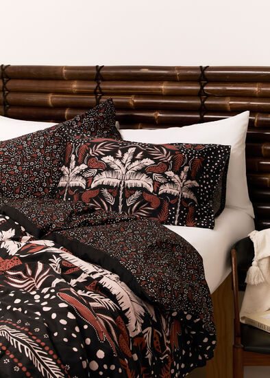 Plus Size Palmy Quilt Cover Set - King Size