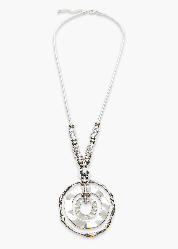 Silver Multi Ring Necklace, , hi-res