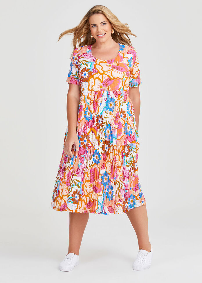 Shop Plus Size Cotton Pocket Midi Dress, Multi | Taking Shape AU