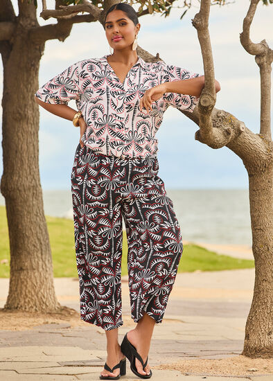 Plus Size Natural Lola Crop Pant