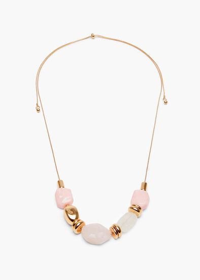 Adjustable Resin Bead Necklace