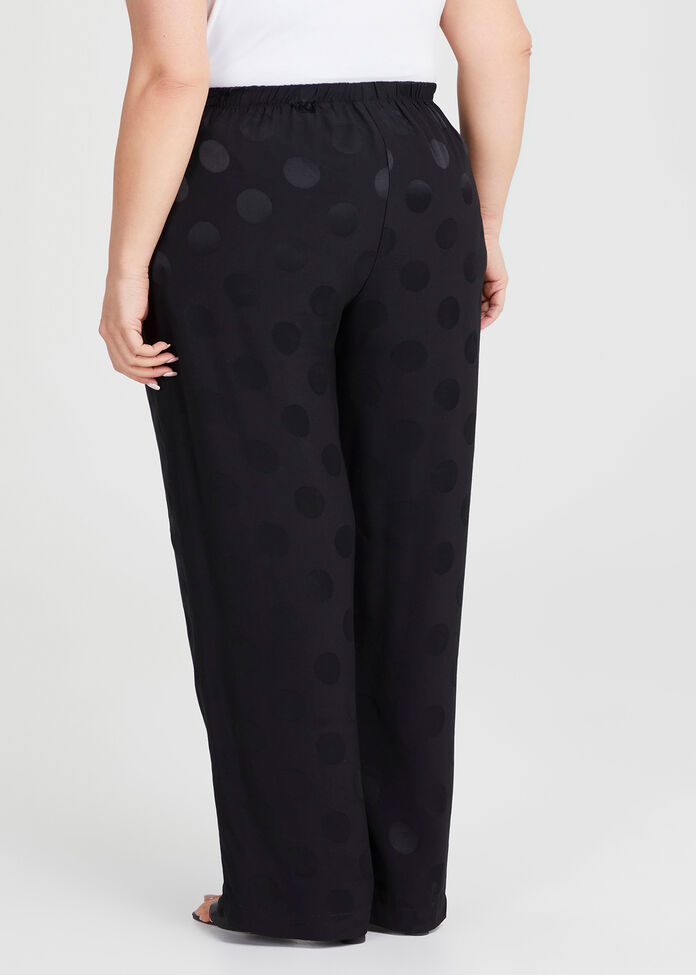 Petite Spot Satin Wide Pant, , hi-res