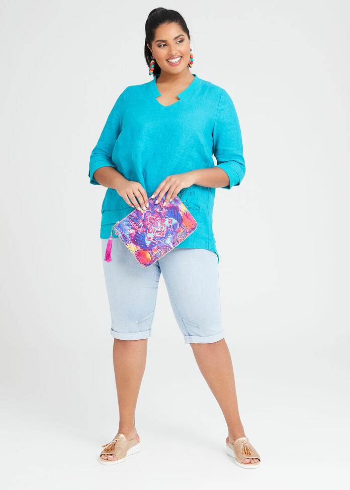 Bright Paisley Clutch Bag, , hi-res