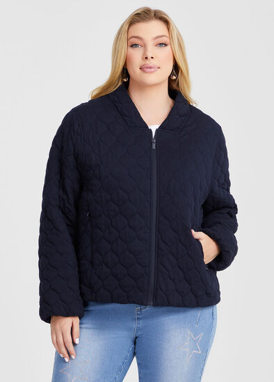 Plus Size Cotton Quilted Jacket