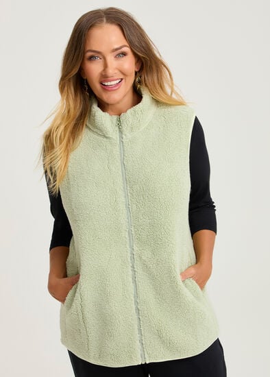 Plus Size Teddy Vest