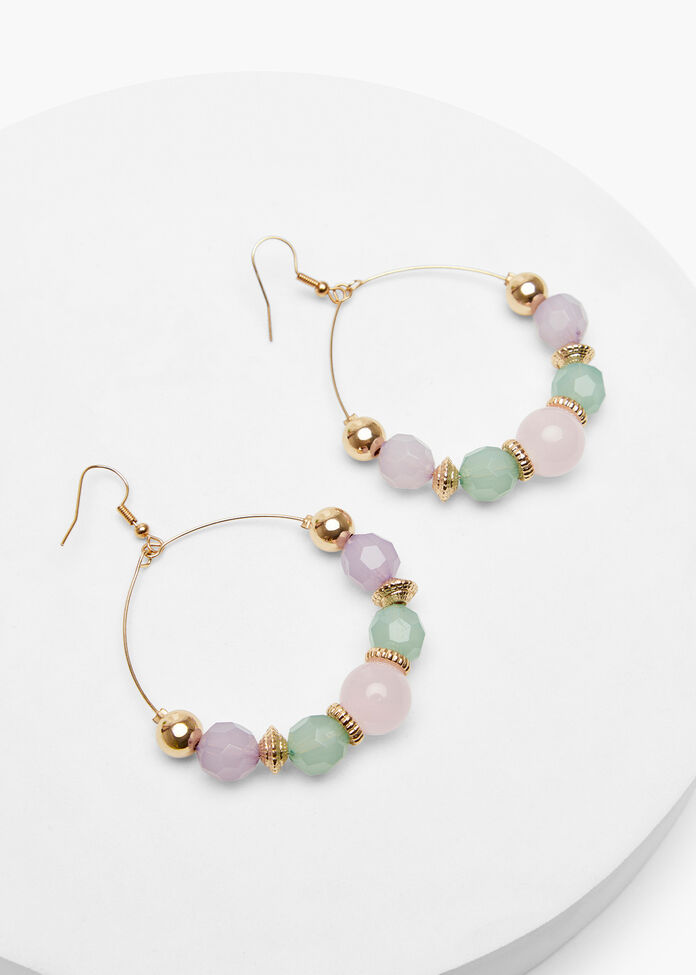 Resin Vibes Hoop Earrings, , hi-res